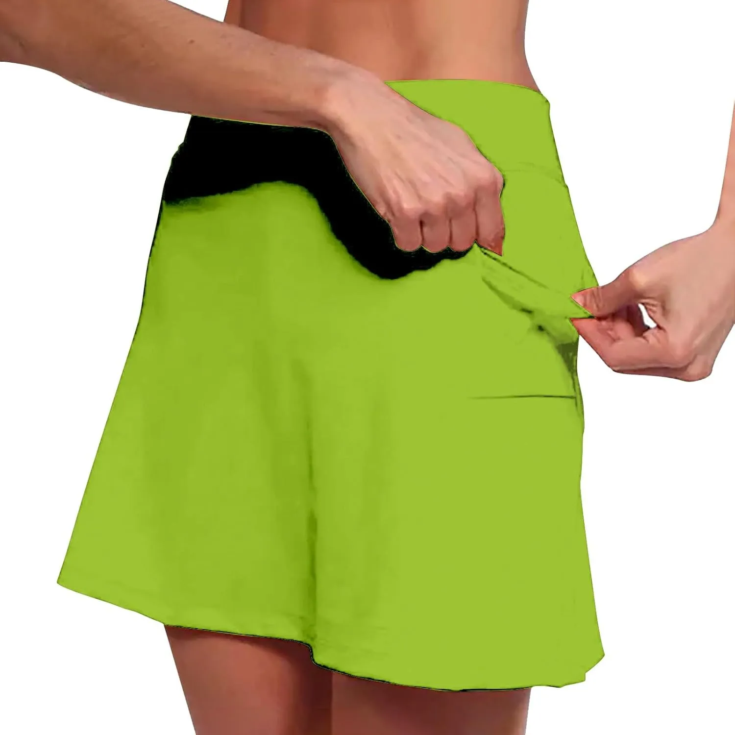 Skorts for Women with Pockets Casual Summer High Waist Tummy Control Women's Yoga Shorts Athletic Tennis Mini Skirts