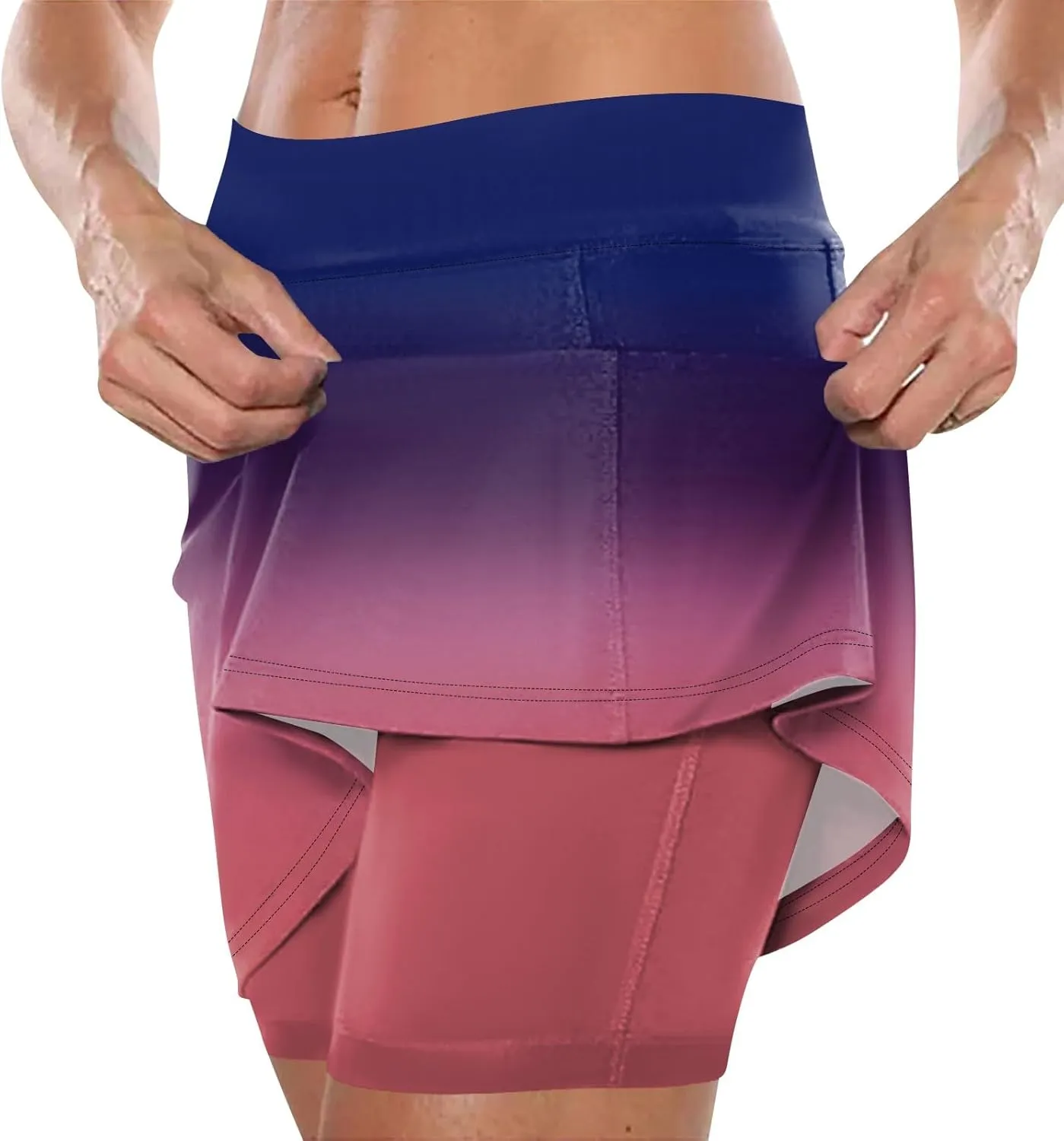 Skorts for Women with Pockets High Waist Tummy Control Yoga Shorts Dressy Casual Athletic Tennis Mini Short Skirts