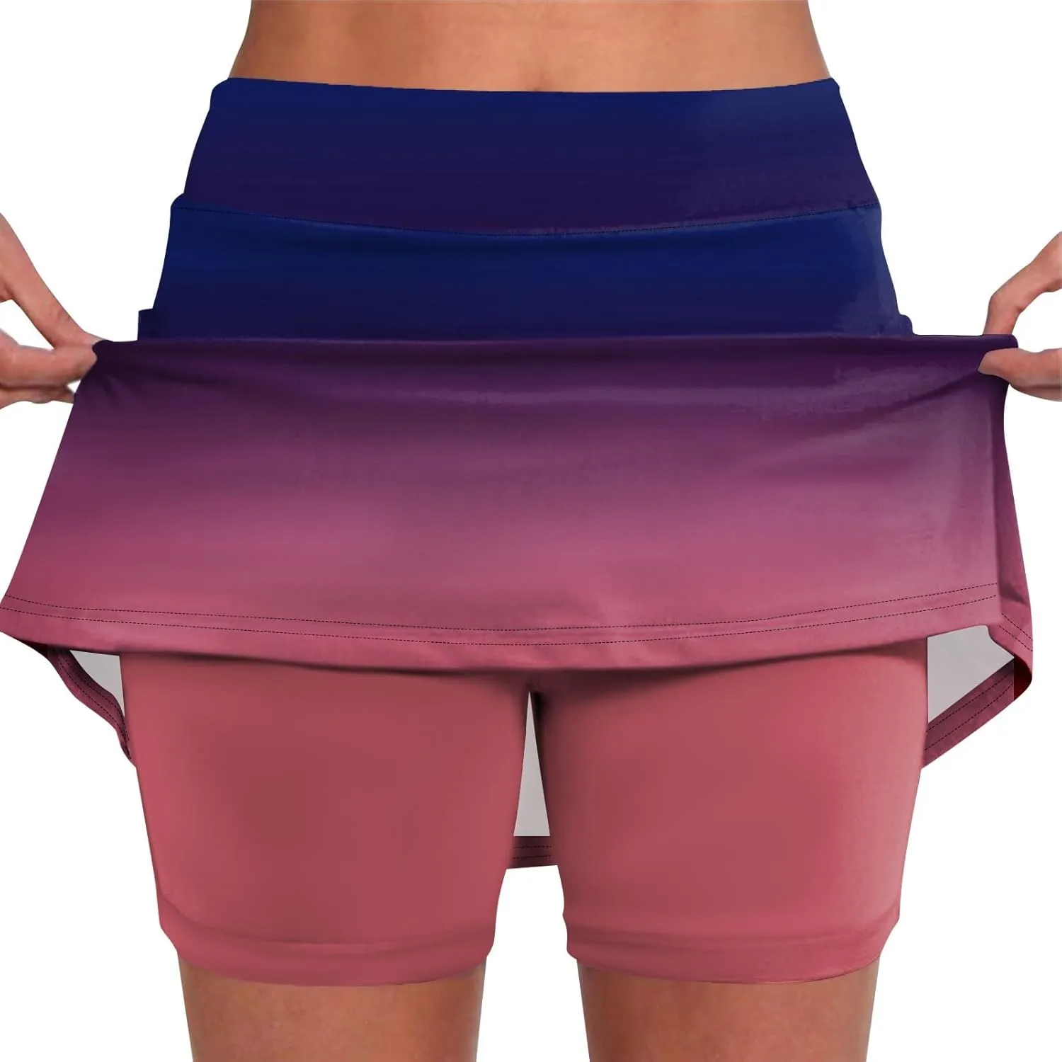 Skorts for Women with Pockets High Waist Tummy Control Yoga Shorts Dressy Casual Athletic Tennis Mini Short Skirts