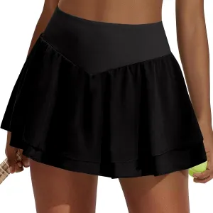Skorts for Women with Pockets Plus Size Womens Tennis Skirt with Shorts Underneath High Waisted Women's Skorts
