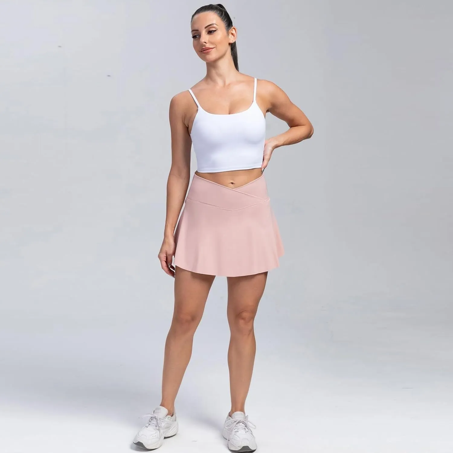 Skorts for Women with Pockets Womens Tennis Skirt with Shorts Underneath Plus Size High Waisted Women's Skorts
