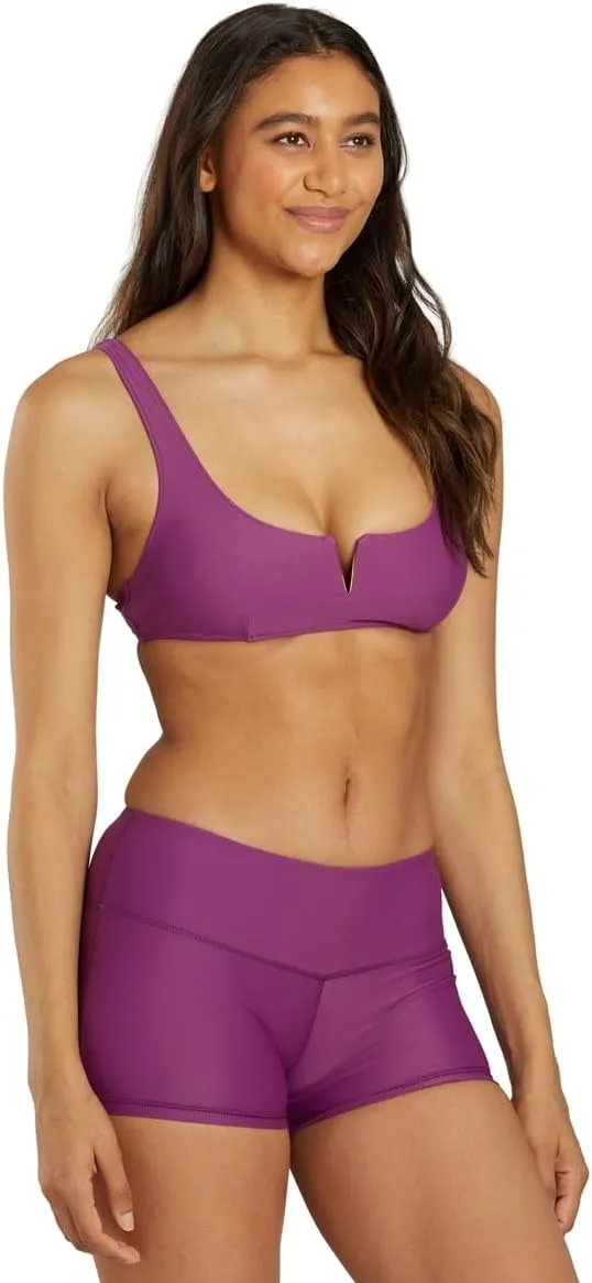 Sporti Women's High Waisted Swim Shorts, 2.25"/ 4.5"/ 8" Inseam Swimming Boyshort, UPF 50 Women's Board Shorts, Tummy Control