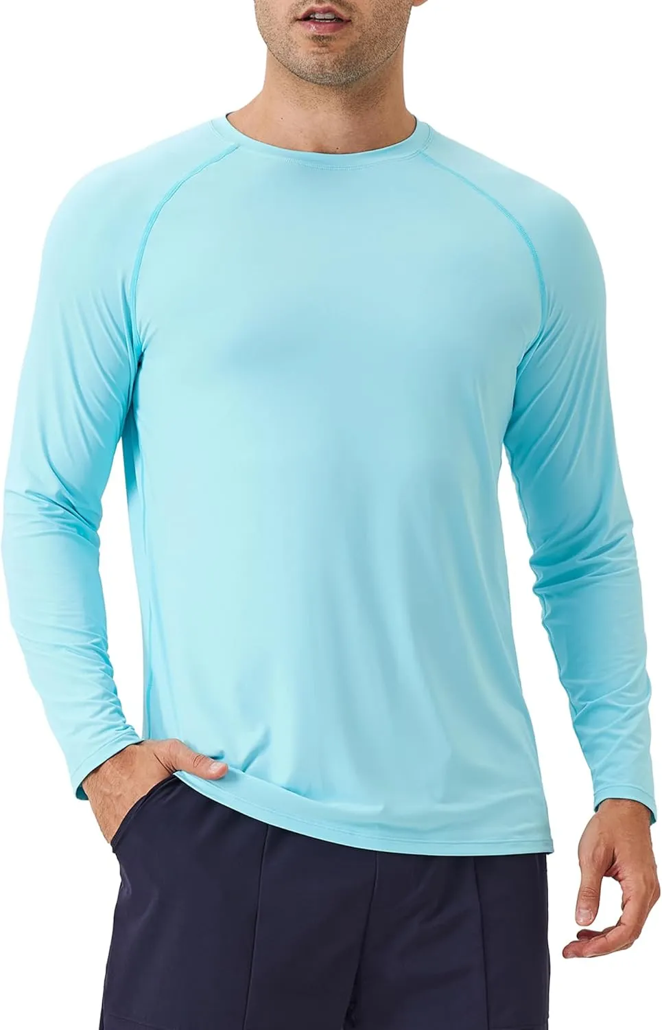 SPVISE Men's Long Sleeve Shirts UPF 50  UV Sun Protection Athletic Shirts Quick Dry Rash Guard Fishing Running T-Shirt Tops