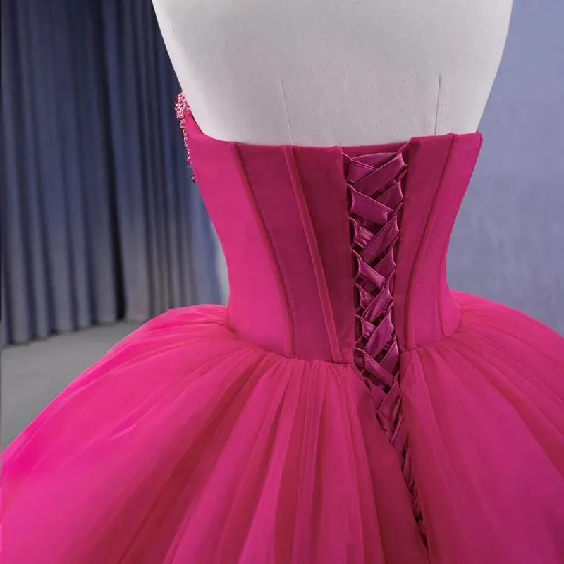 Stylish Luxury Evening Dresses Sweep Train Sleeveless Pleated Ball Gown