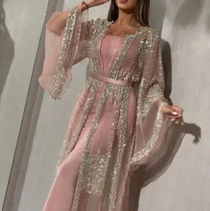 Swing Mesh Long Sleeve Evening Party Dress