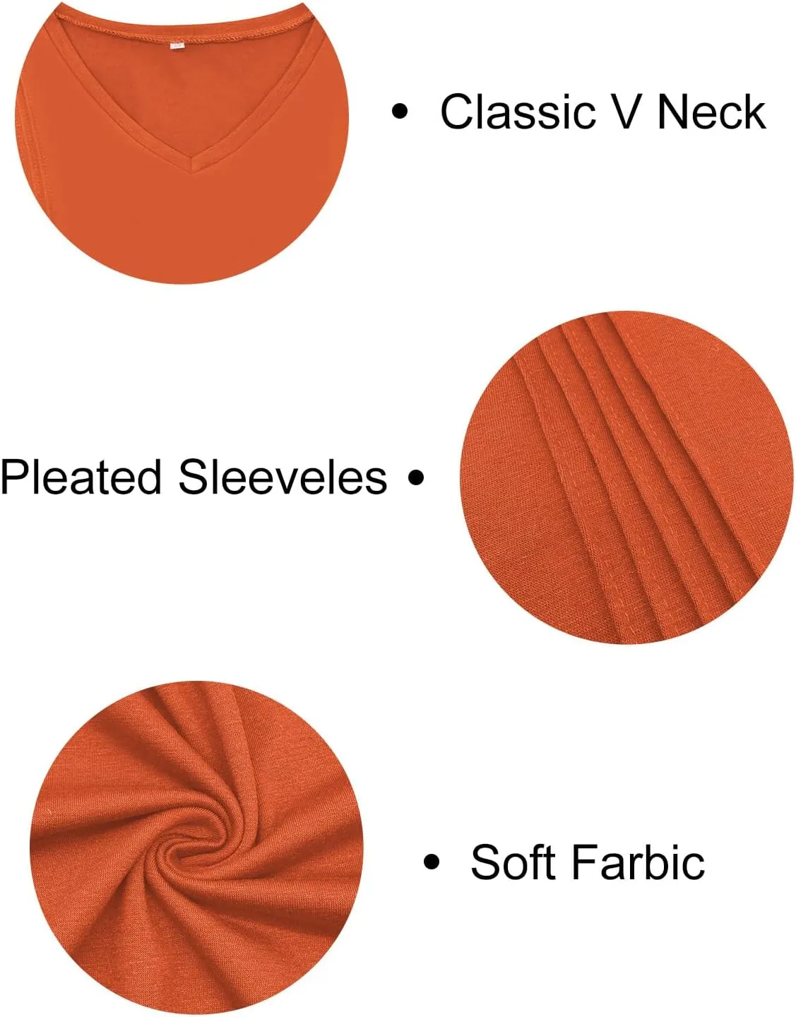 Tank-Tops-for-Women 2025 Summer Pleated Sleeveless Casual Loose Fit V Neck Tunics Dressy Flowy Shirts