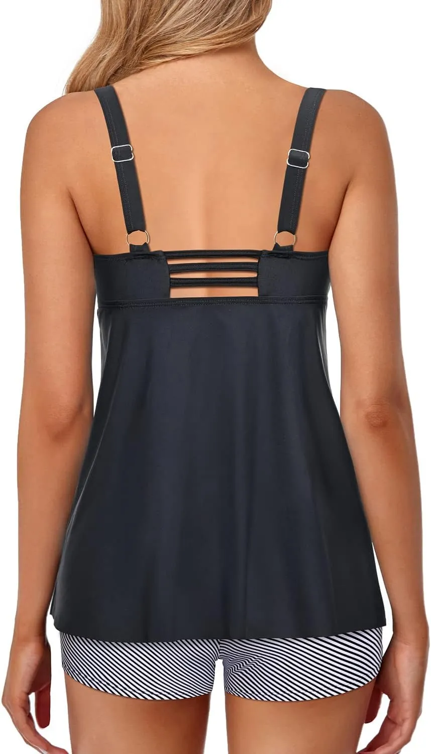 Tempt Me Women Two Piece Tankini Swimsuits Swim Tops with Shorts Boyshort Bathing Suits