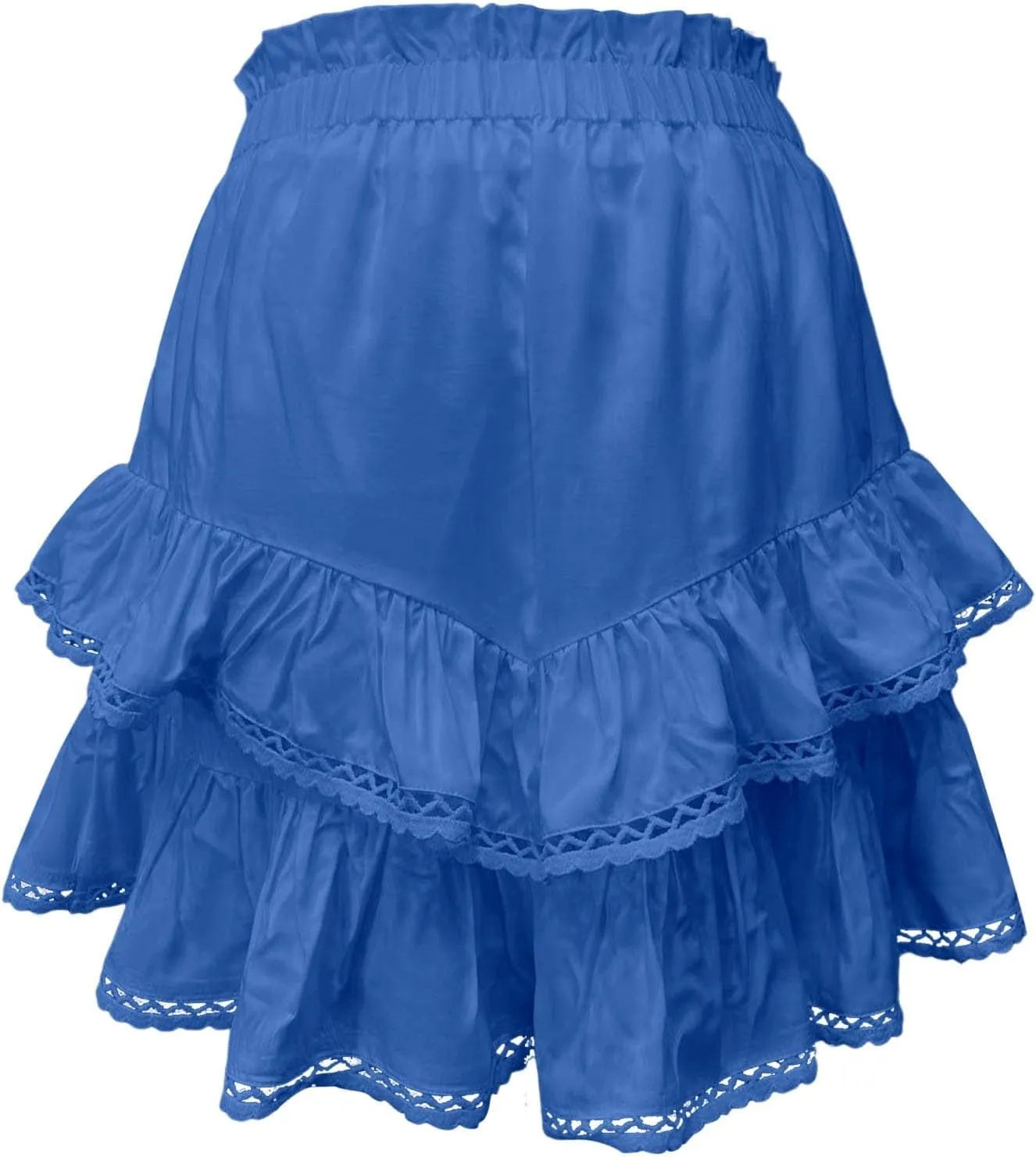 Tennis Skirts for Women Knee Length Chiffon Skorts Women Shorts Casual Boho Ruffle Tiered Skorts High Waist Mini