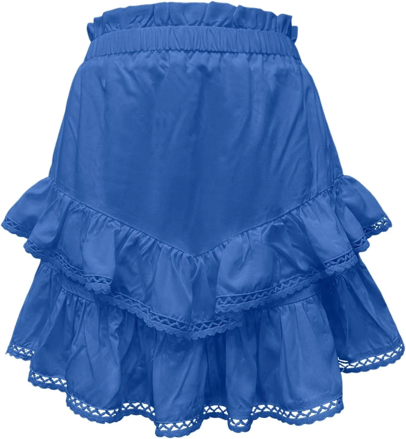Tennis Skirts for Women Knee Length Chiffon Skorts Women Shorts Casual Boho Ruffle Tiered Skorts High Waist Mini