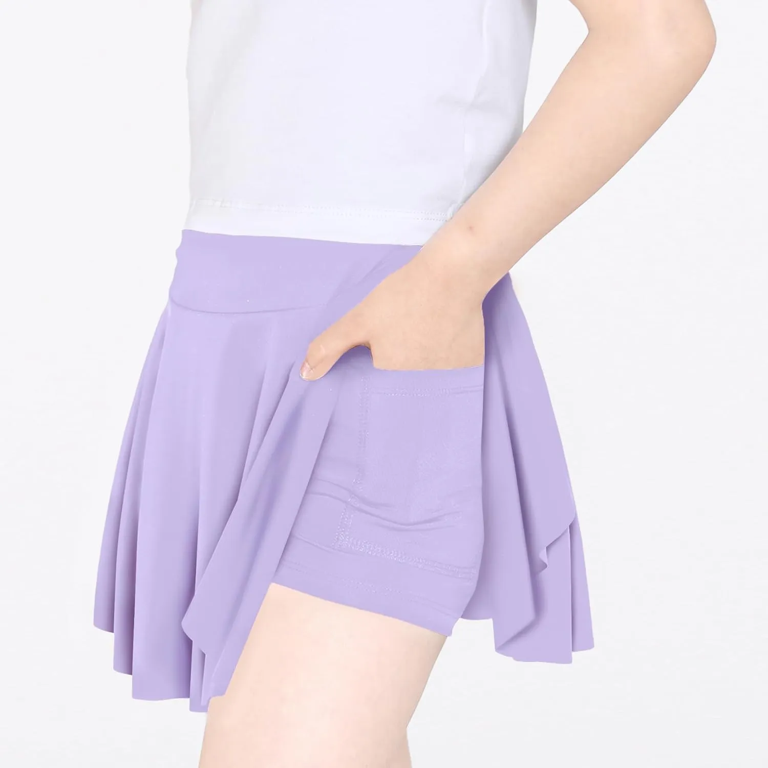 Toddler Tennis Skirt,Toddler Skort, Baby Girls for School Kids, Athletic Butterfly Flowy Shorts with Pocket
