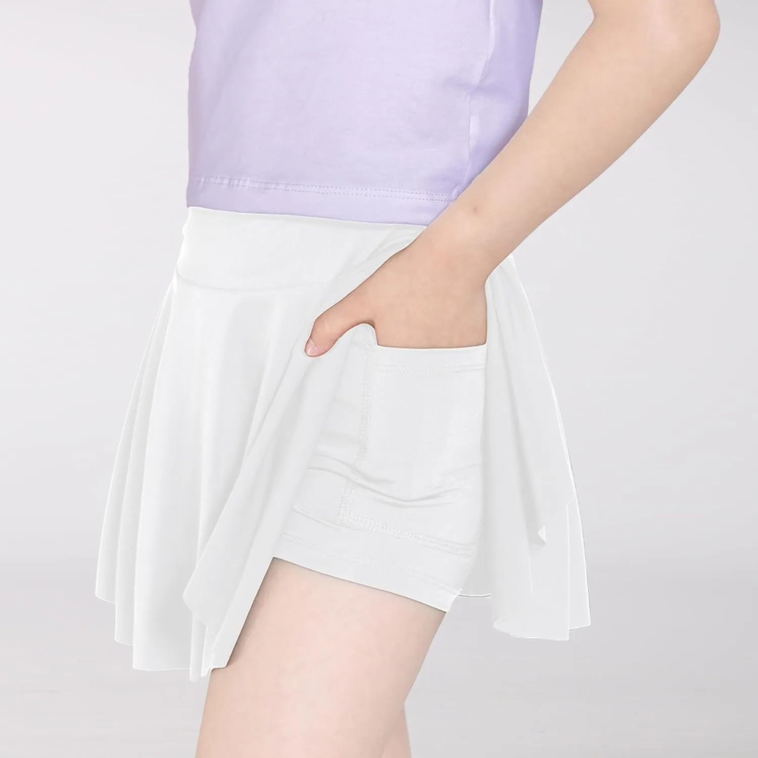 Toddler Tennis Skirt,Toddler Skort, Baby Girls for School Kids, Athletic Butterfly Flowy Shorts with Pocket