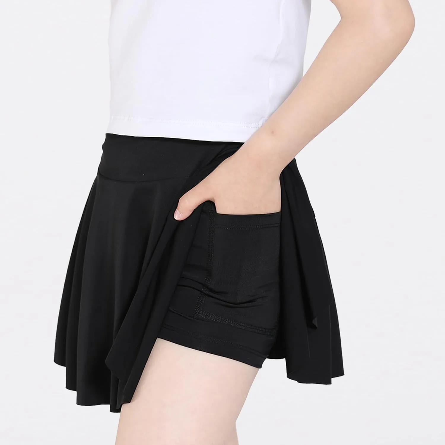 Toddler Tennis Skirt,Toddler Skort, Baby Girls for School Kids, Athletic Butterfly Flowy Shorts with Pocket
