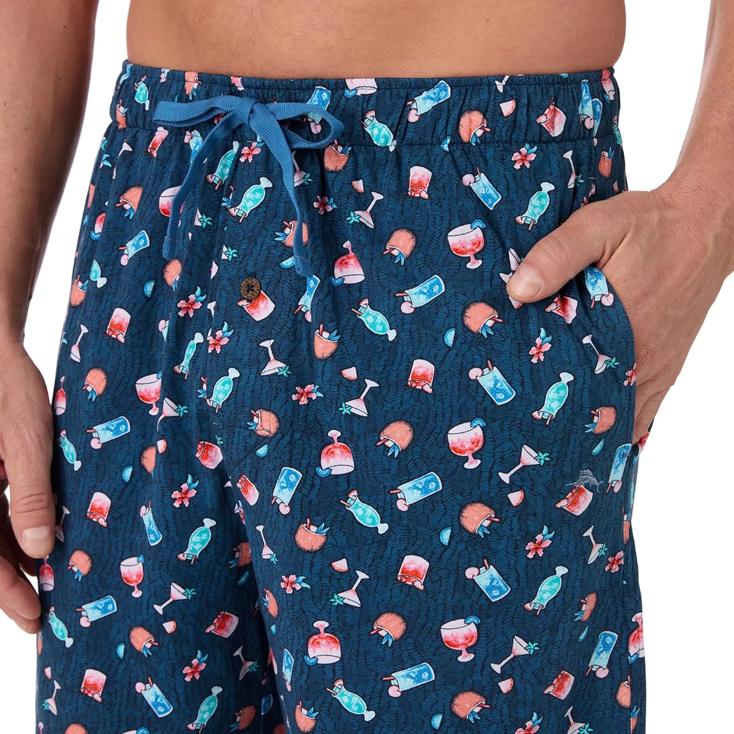 Tommy Bahama - Men's Essential Printed Lounge Short, Stretch Jersey Pajama Shorts for Sleep or Lounge