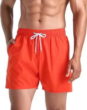 TUVEKE Men's Swim Trunks Quick Dry Bathing Suit for Men 5 Inch Inseam with Mesh Liner Mens Swimming Shorts Beach Shorts S-XXL