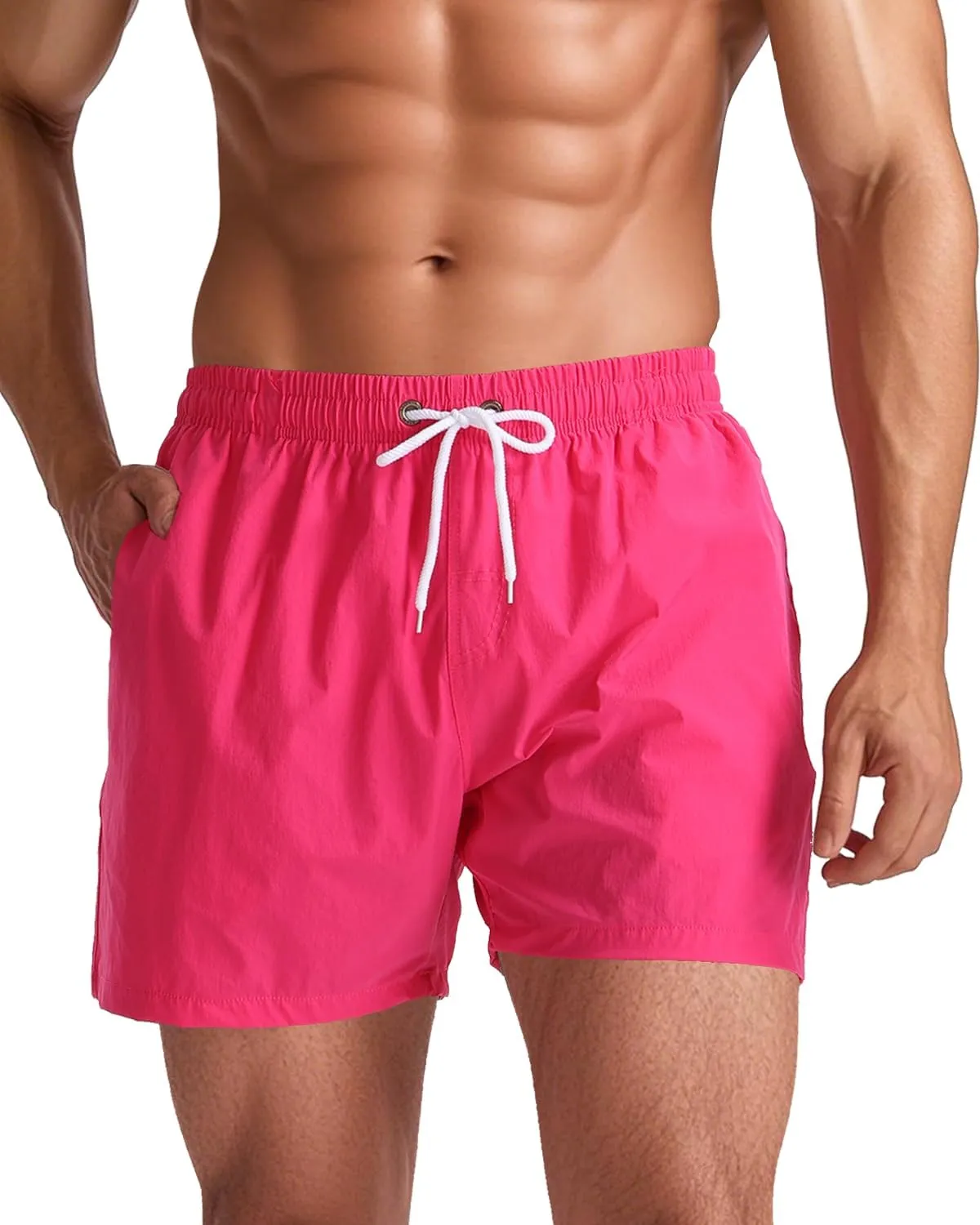 TUVEKE Men's Swim Trunks Quick Dry Bathing Suit for Men 5 Inch Inseam with Mesh Liner Mens Swimming Shorts Beach Shorts S-XXL