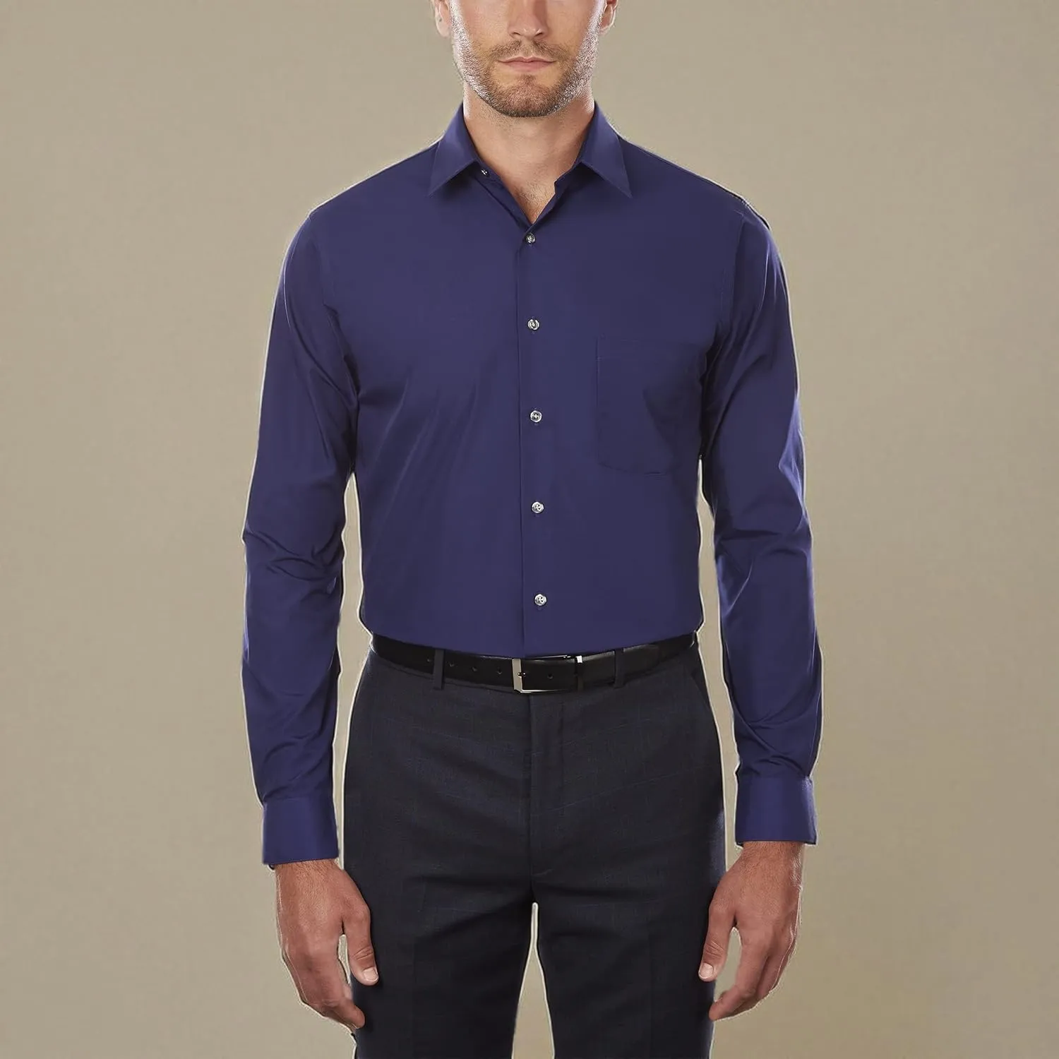 Van Heusen Men's Tall FIT Dress Shirts Poplin