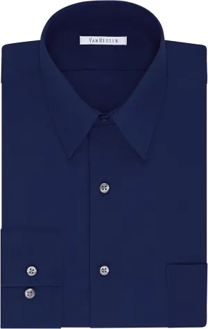 Van Heusen Men's Tall FIT Dress Shirts Poplin