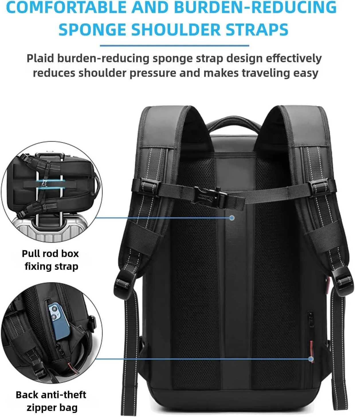 Voyagevac/Voyage Vac Backpack,Expandable Bag with Vacuum Compression,Capacity Air Seal Travel Waterproof Pack for Travel (Gray)