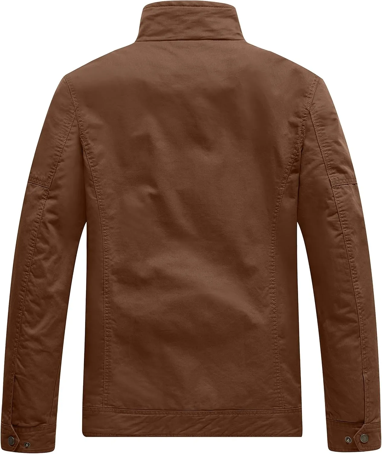 WenVen Men's Casual Washed Cotton Military Jacket