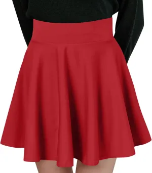 Women Fashion Casual Short Style Solid Half Skirt Glare Sun Skirt Pleated Skirt Midi Skirt for Women