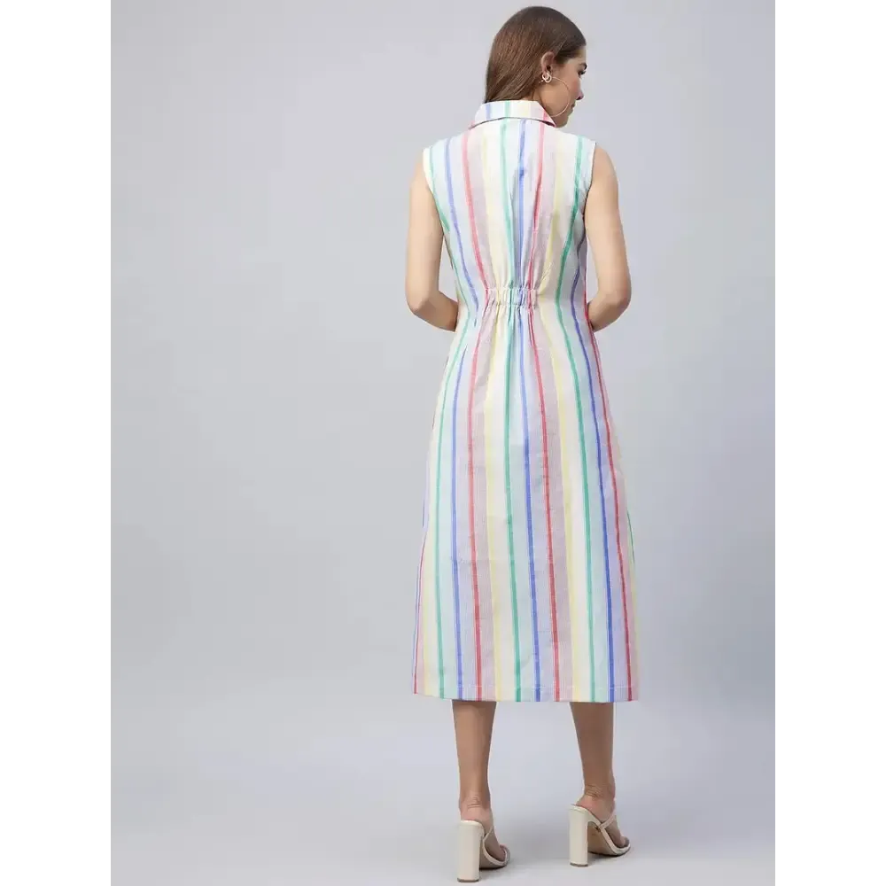 Women Stylish Cotton Blend Fit and Flare Dress