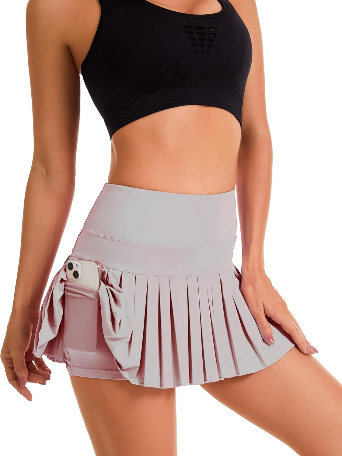 Women Tennis Skirt Golf Skorts Athletic High Waisted Sport Workout Pleated Pickleball Shorts with Pockets