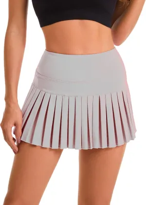 Women Tennis Skirt Golf Skorts Athletic High Waisted Sport Workout Pleated Pickleball Shorts with Pockets