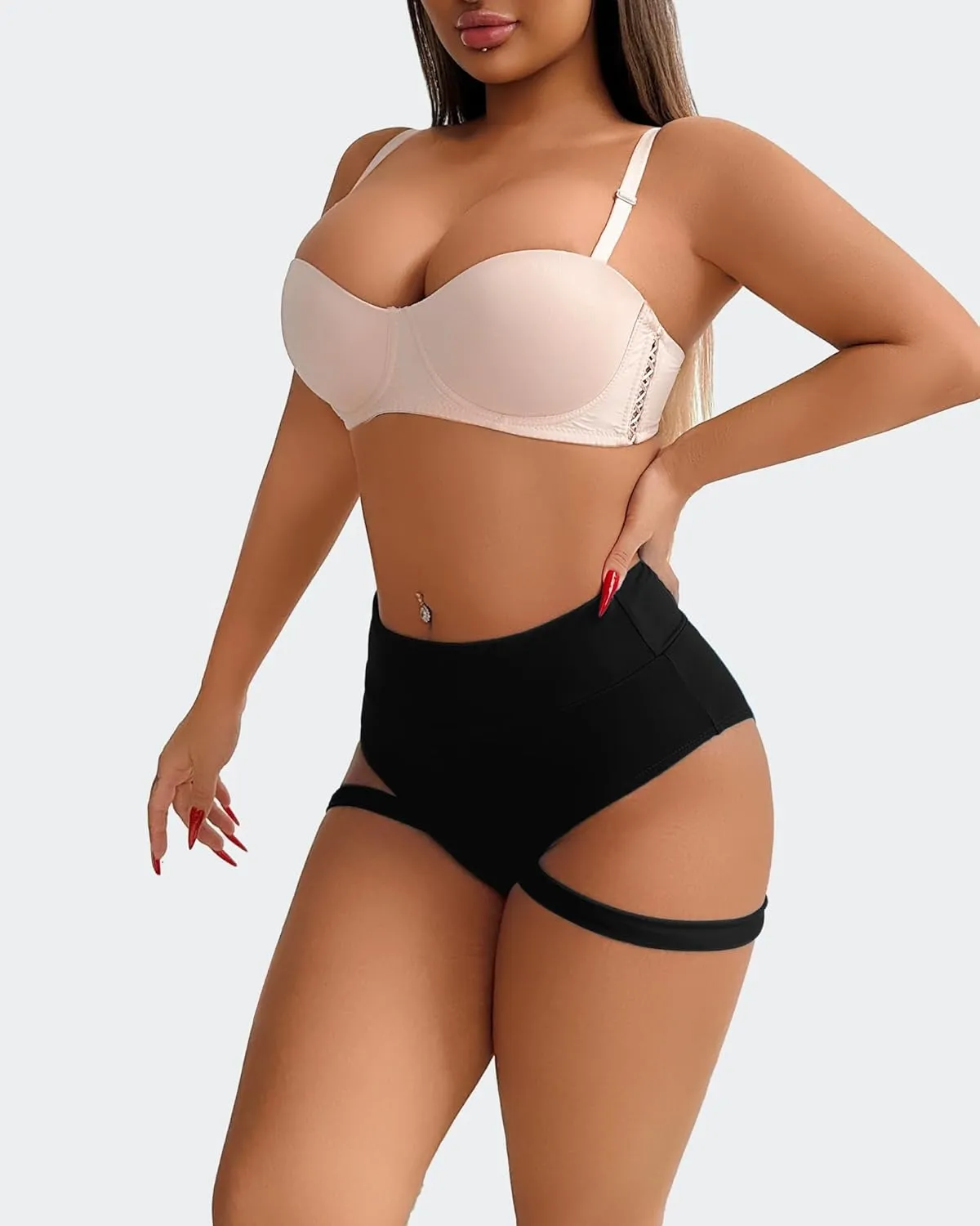Women's Booty Shorts High Waisted for Women Pole Dance Yoga Hot Pants Butt Lifting Sports Scrunch Workout Gym Active