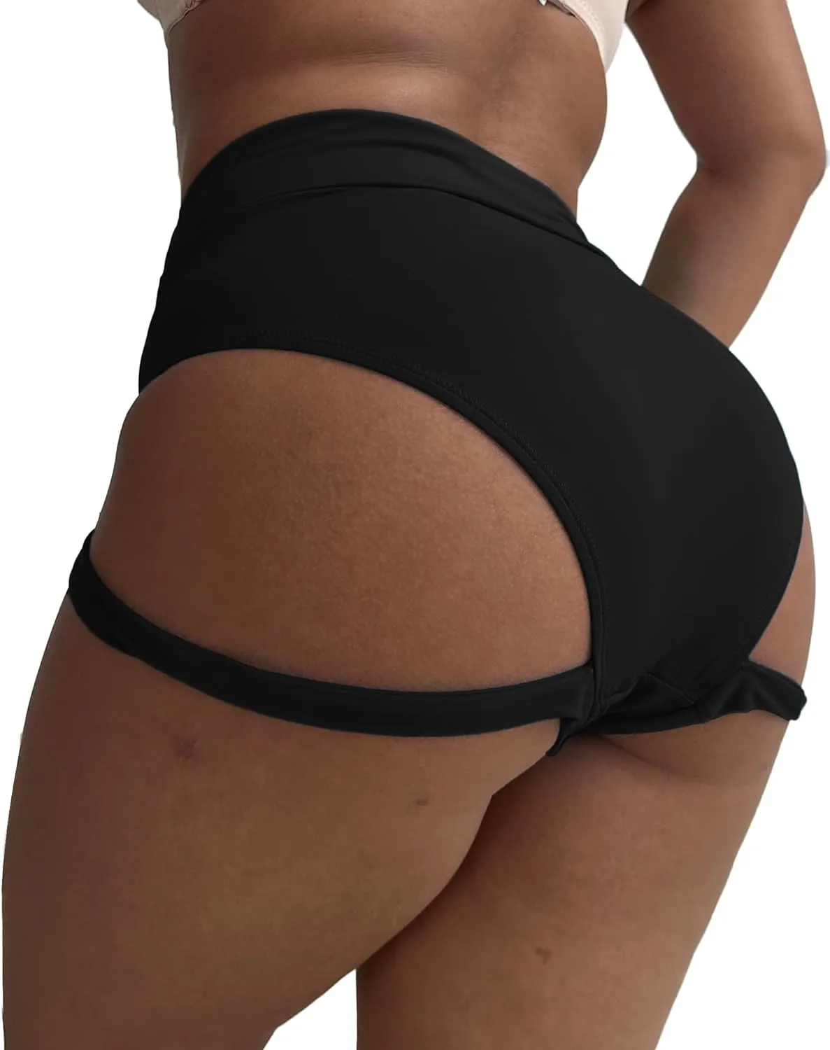 Women's Booty Shorts High Waisted for Women Pole Dance Yoga Hot Pants Butt Lifting Sports Scrunch Workout Gym Active