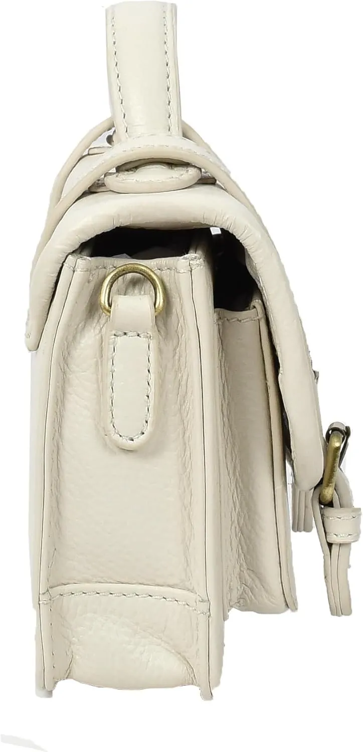 Womens Classic Mini Satchel Handbag Leather Crossbody Purse with Turn-Lock Closure Multiple Colours Option pipin