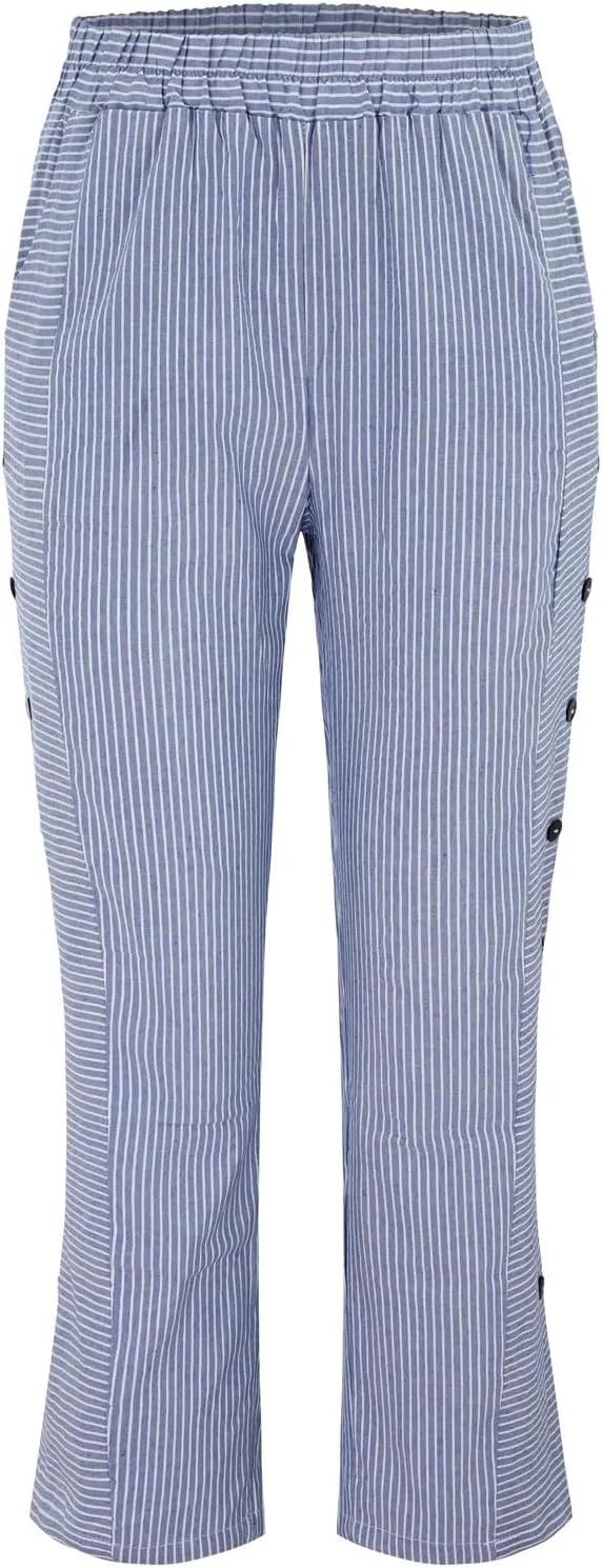 Womens Cotton Linen Palazzo Pants Loose Cotton and Linen Casual Pants Wide Leg Long Lounge Pant Trousers Straight