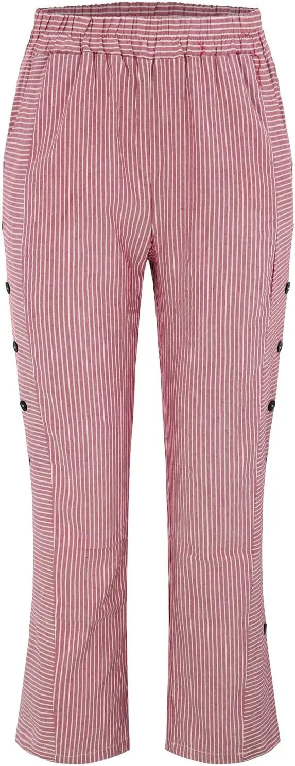 Womens Cotton Linen Palazzo Pants Loose Cotton and Linen Casual Pants Wide Leg Long Lounge Pant Trousers Straight