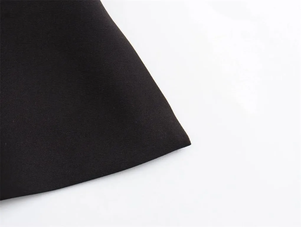 Women's Deep V-Neck Full Zipper Short Business Office Sleeveless Camisole