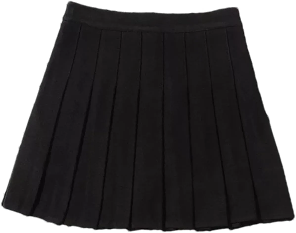 Women's High-Waisted Pleated Mini Skirt  A-Line Skort School Uniform Style Tennis Skirts