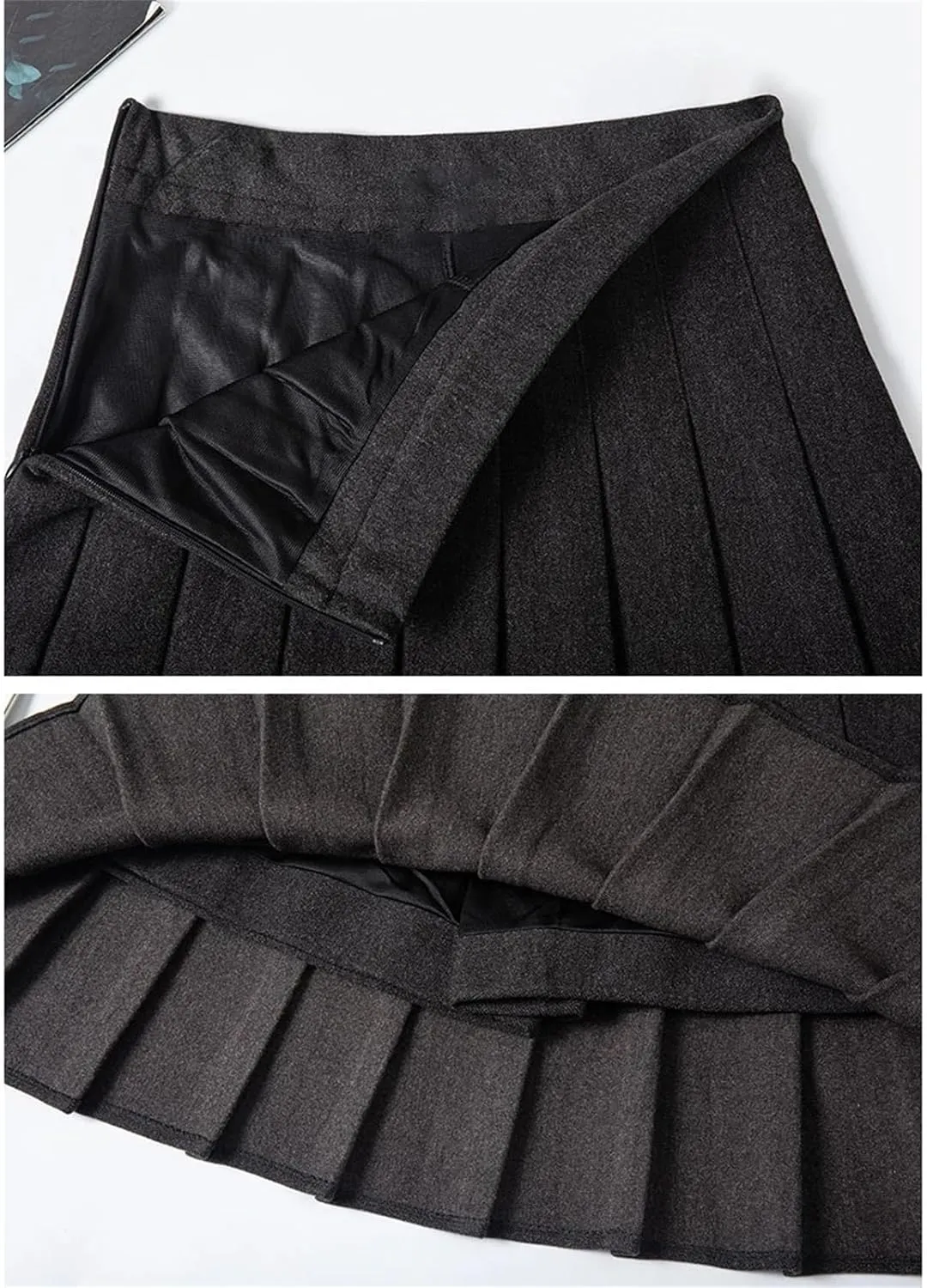 Women's High-Waisted Pleated Mini Skirt  School Uniform Style Skort Short Tennis Golf Skirt
