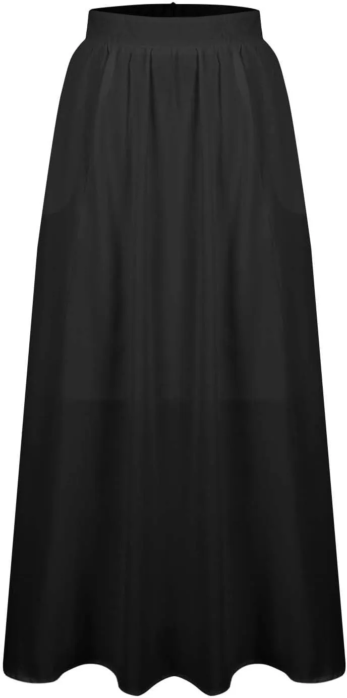 Womens Loose Fit Skorts for Women Maxi Long Midi Knee High High Cut Basic 2025 Y2K