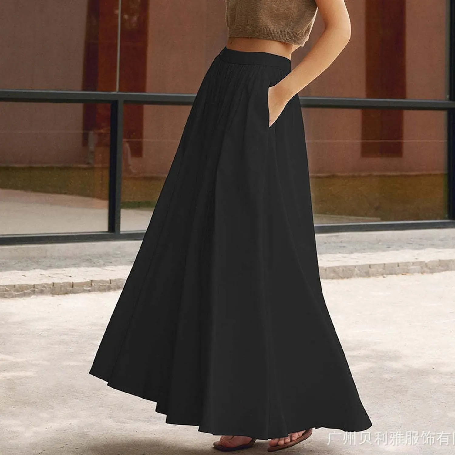 Womens Loose Fit Skorts for Women Maxi Long Midi Knee High High Cut Basic 2025 Y2K