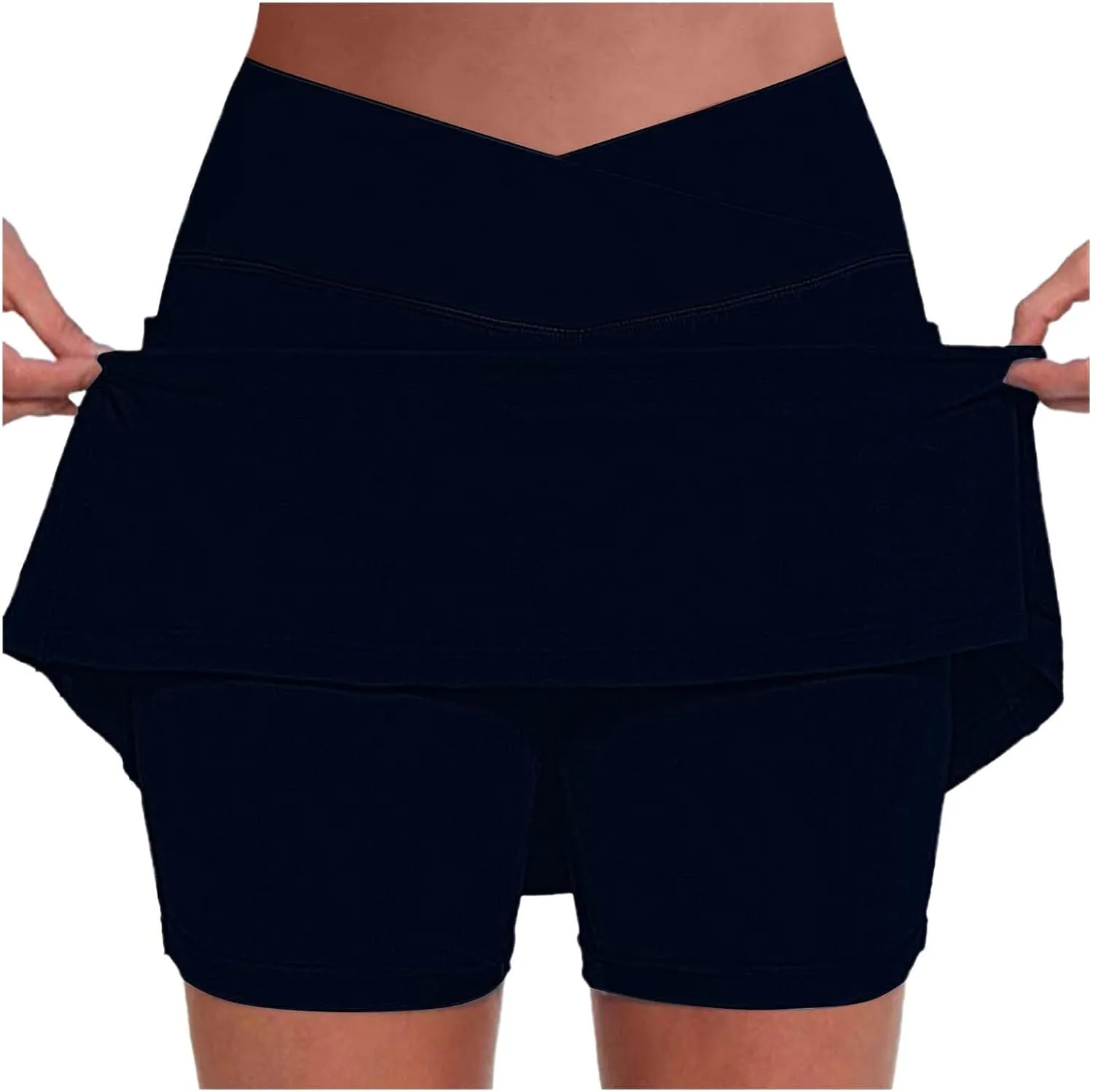 Womens Skorts with Pockets Tummy Control Plus Size Skorts for Women High Waist Athletic Sports Tennis Golf Skirt