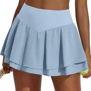 Womens Skorts Women's Skorts with Pockets High Waisted Pleated Tennis Skirt with Shorts Underneath Plus Size