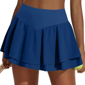Womens Skorts Women's Skorts with Pockets High Waisted Pleated Tennis Skirt with Shorts Underneath Plus Size