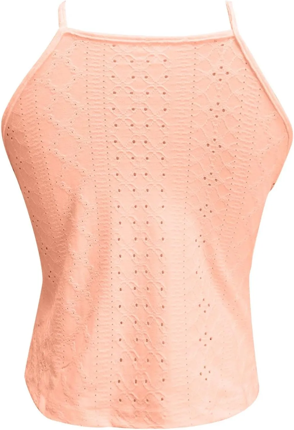 Women's Summer Halter Spaghetti Strap Flowy Tank Tops Sleeveless Shirts Blouses Lace Cami Camisole
