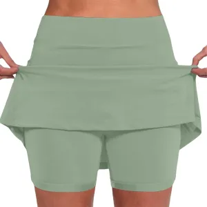 Womens Summer Skorts with Pockets 2024 Tummy Control Plus Size Skorts for Women High Waist Athletic Skirt