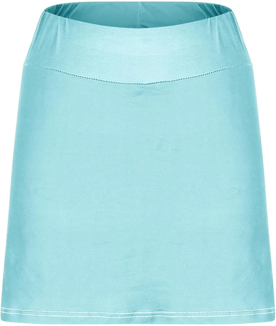 Women's Tennis Golf Skirts Elastic Waist Gym Workout Skorts with Shorts Underneath Quick Dry Athletic Running Skirts