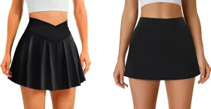 Womens Tennis Skirt with Pockets Shorts High Waisted Athletic Skorts Skirts