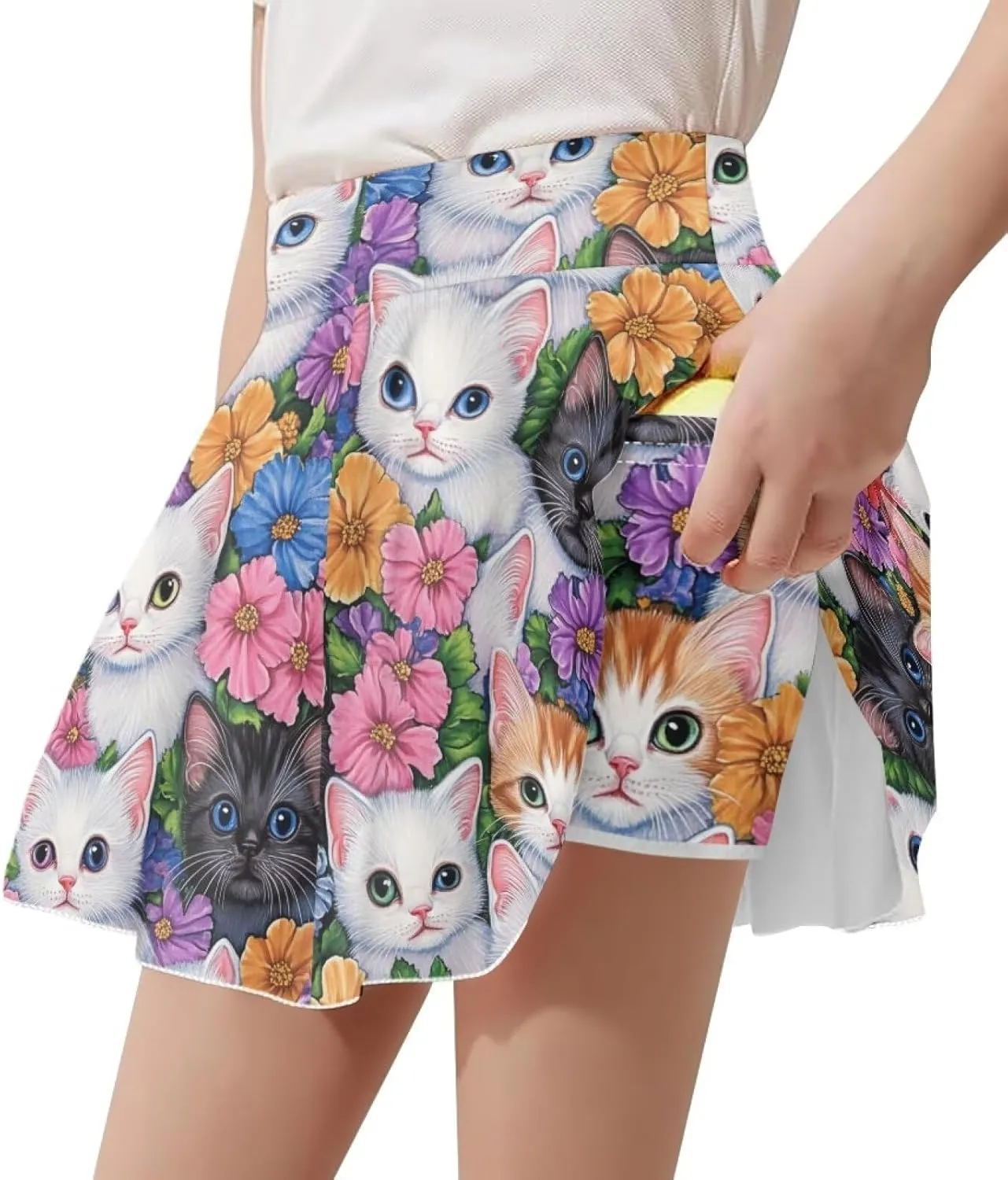 Xpyiqun Tennis Skirt for Girls 5-14 High Waist Pleated Athletic Skorts Summer Quick Dry Kids School Outfits