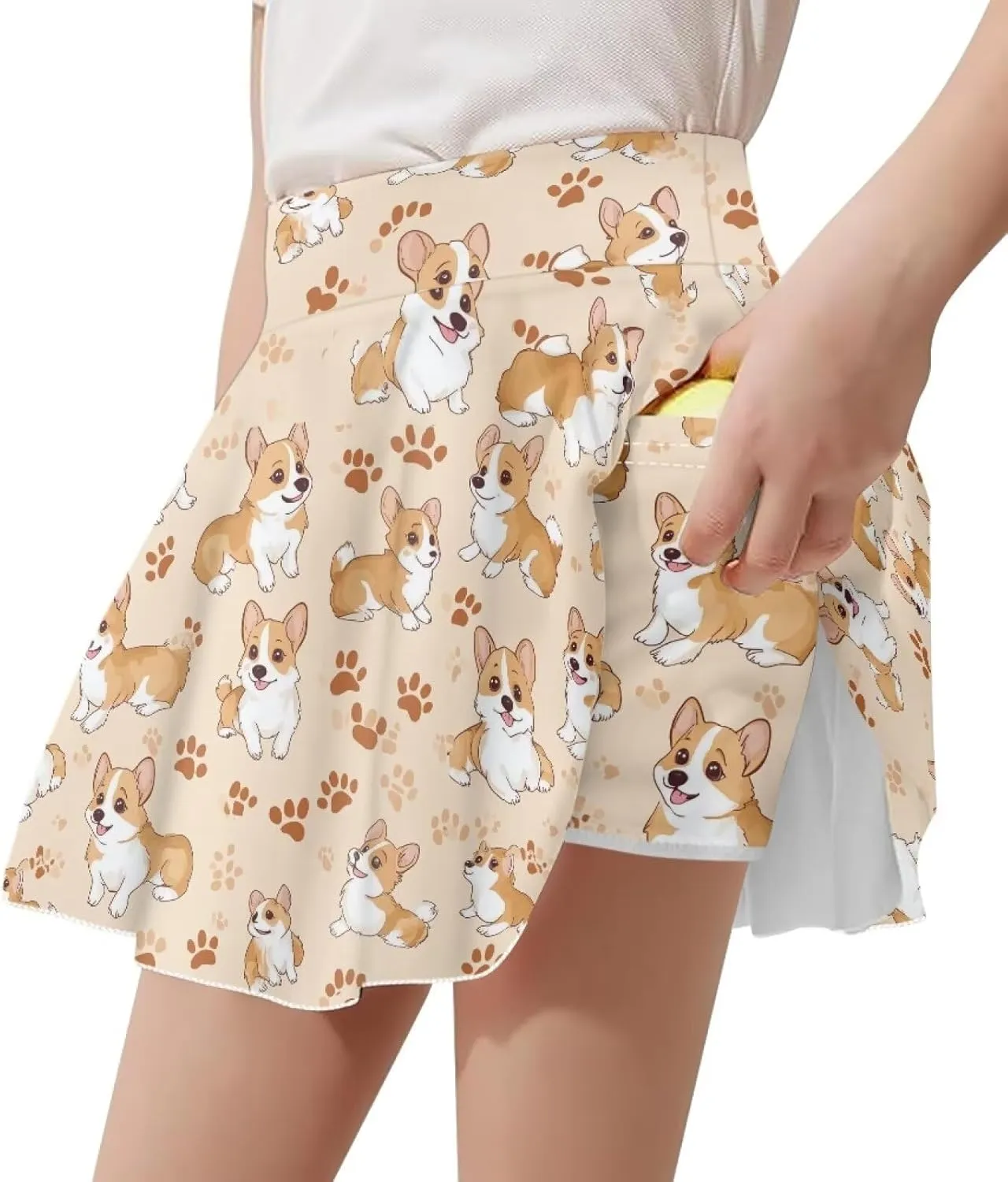 Xpyiqun Tennis Skorts for Girls 5-14 Pleated Athletic Skirt Mini Skirts Summer Quick Dry
