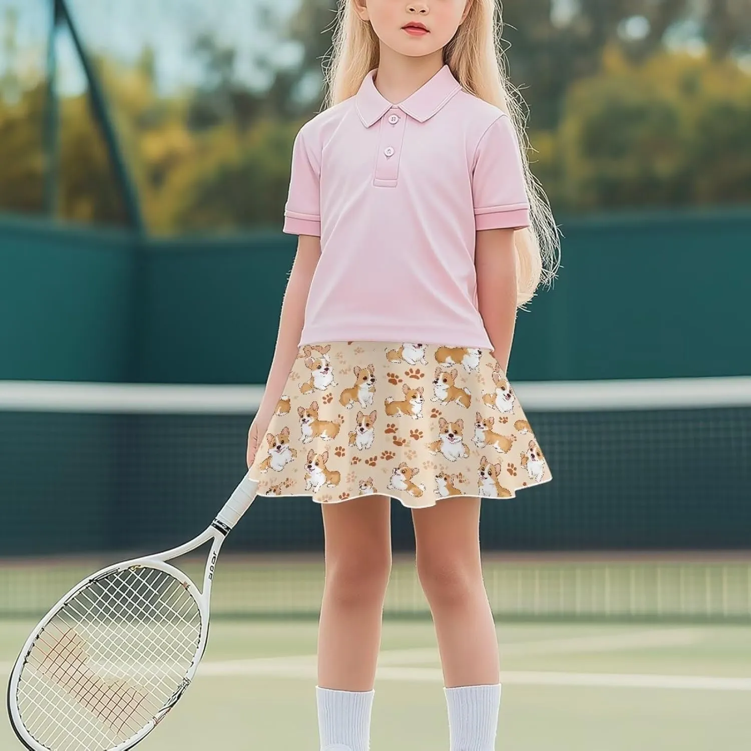 Xpyiqun Tennis Skorts for Girls 5-14 Pleated Athletic Skirt Mini Skirts Summer Quick Dry