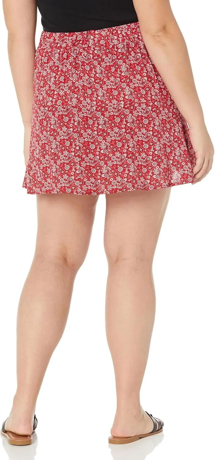 YMI Women's Plus Size Dropped Tier Skort