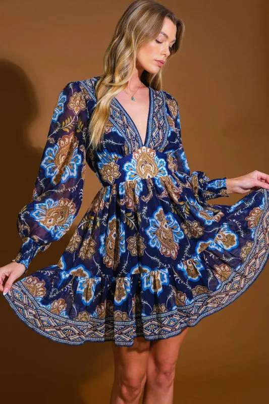 zoe dress - navy